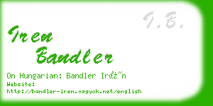 iren bandler business card